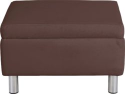 ColourMatch - Moda - Leather Effect Footstool - Chocolate